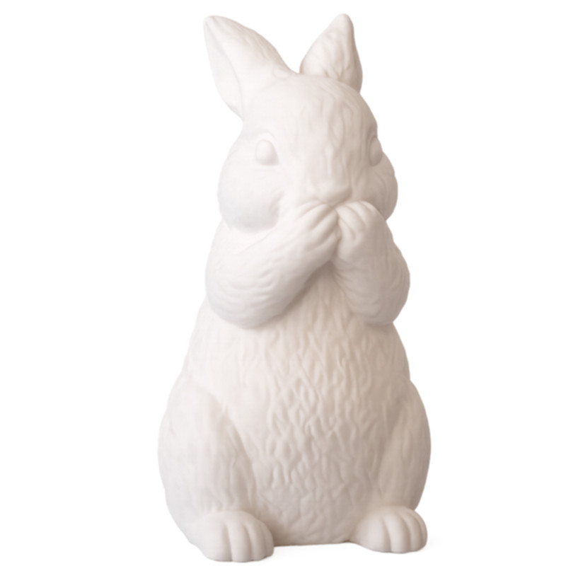 Hase Hobsi SAG NIX Keramik weiß moderne Osterdeko